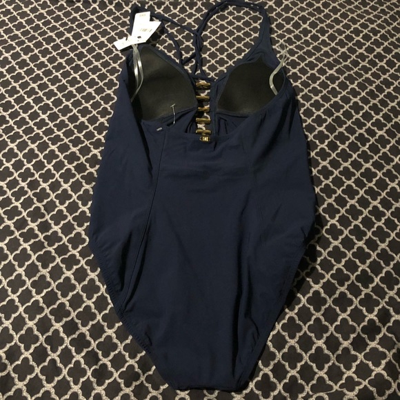 AMORESSA BY MIRACLESUIT ONE PIECE SWIMSUIT SZ 8 Blue ZENITH NEW MOON NWT. - Picture 7 of 11